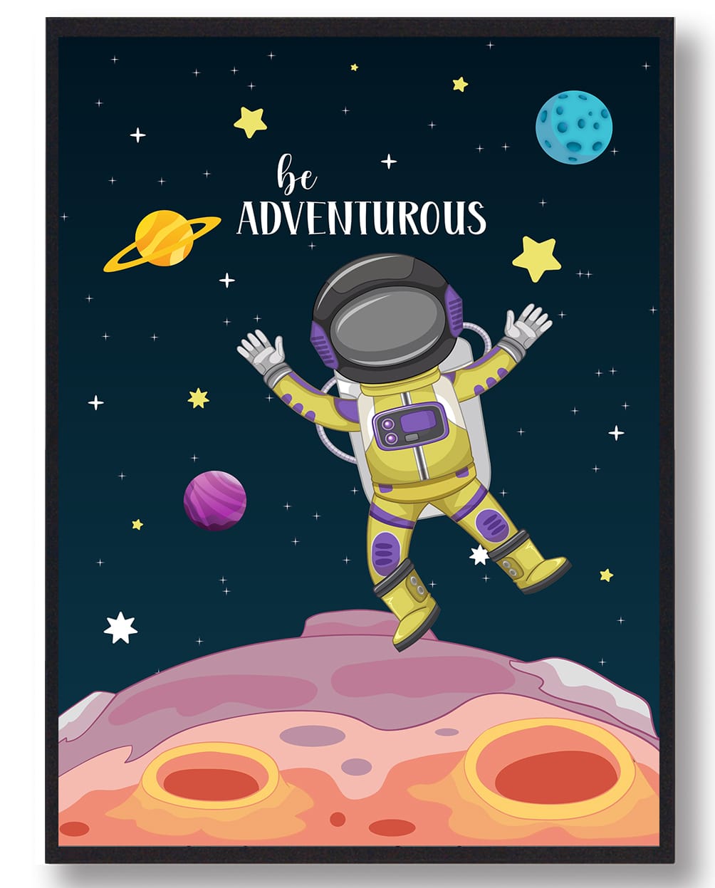 Astronaut Plakat – Inspirerende Vægkunst til Børneværelset