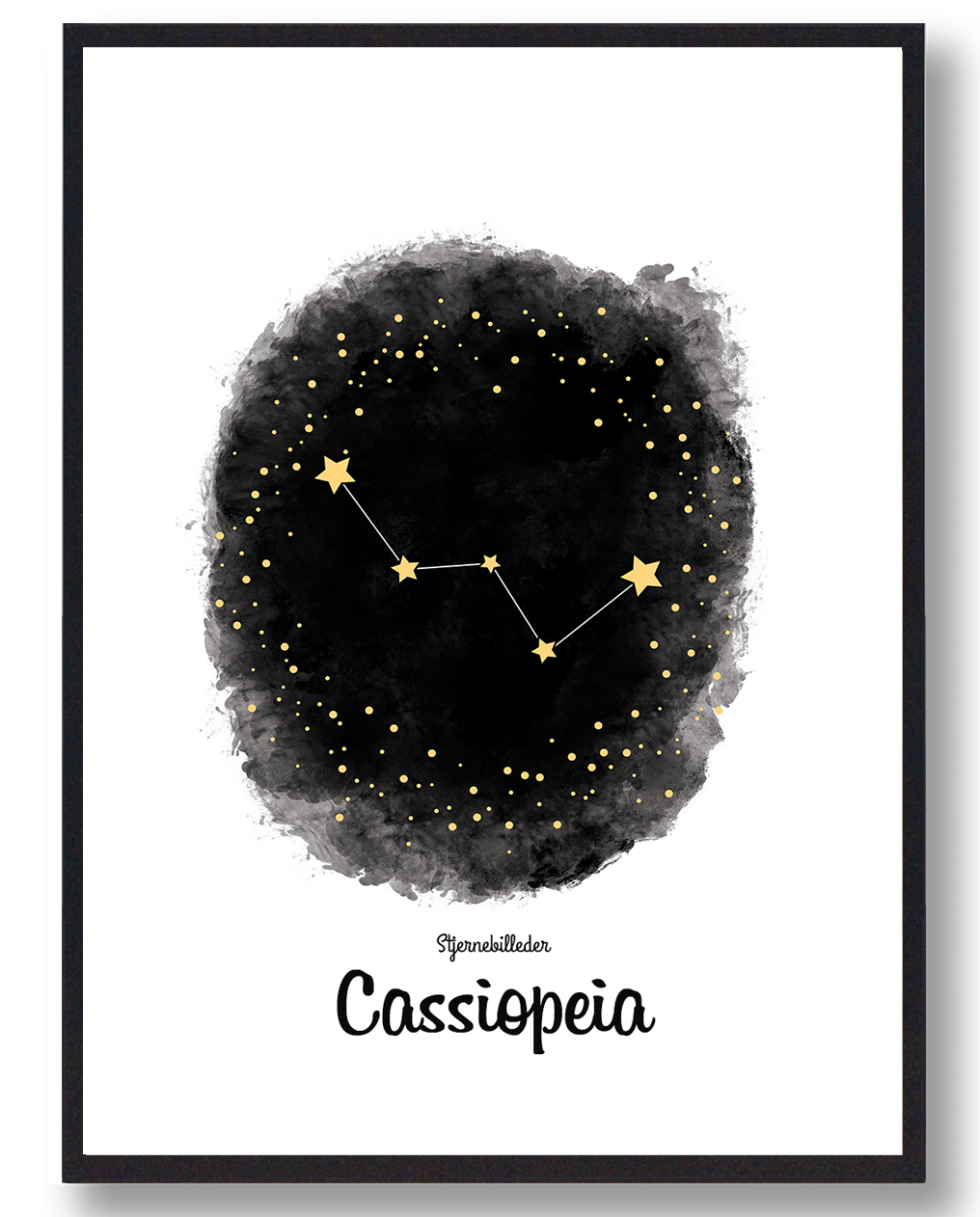 Cassiopeia Stjernebillede Plakat – Kosmisk Vægkunst 50x70 cm