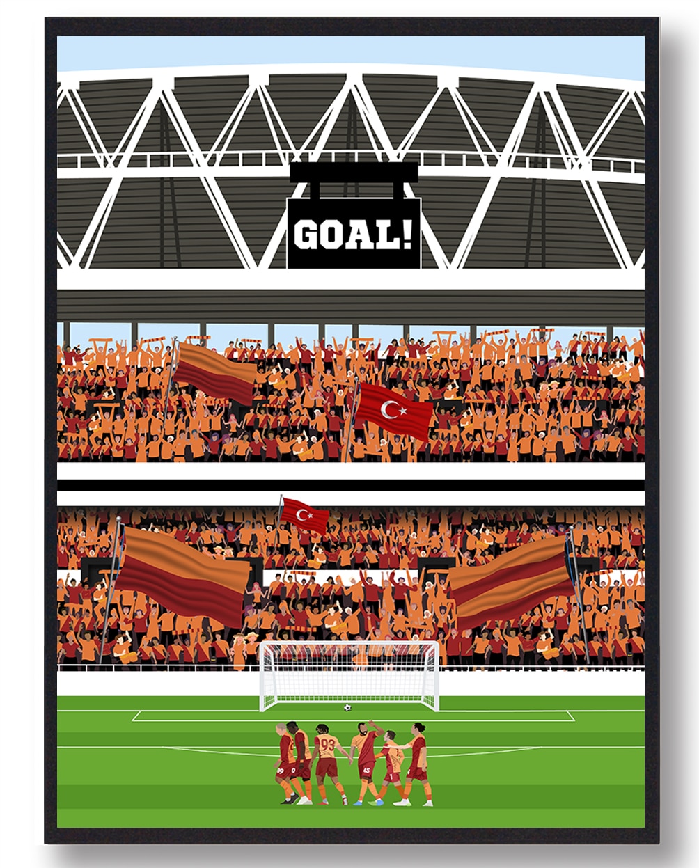 Galatasaray Fodboldplakat 50x70 cm – Perfekt til Fans!