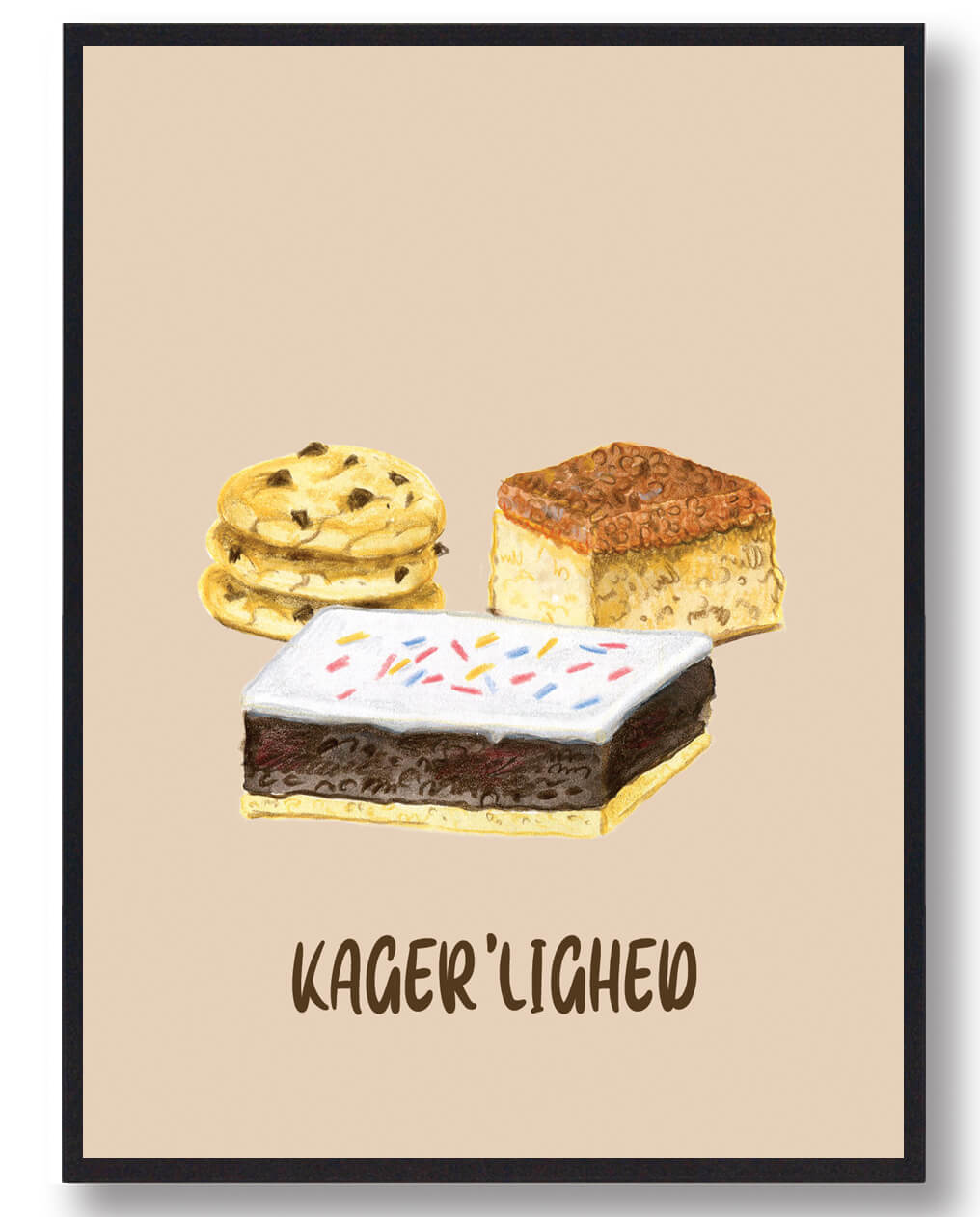 Kage Plakat – Lighed, 15x21 cm til dit køkken!