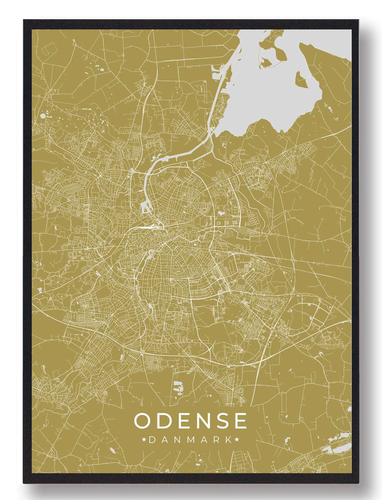 Odense Plakat - Gul A4 - Udsalg på Plakatdyr.dk