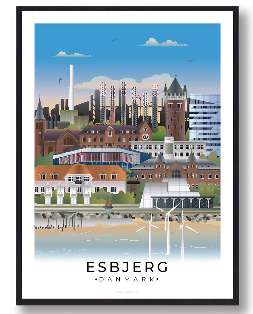 Esbjerg Byplakat - Restparti Med Hver Kant