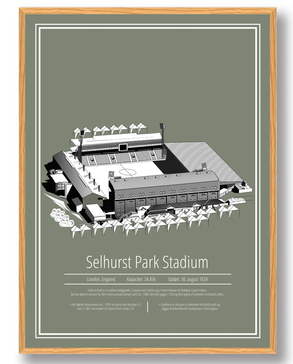 Selhurst Park Plakat - Crystal Palace Stadion 50x70cm