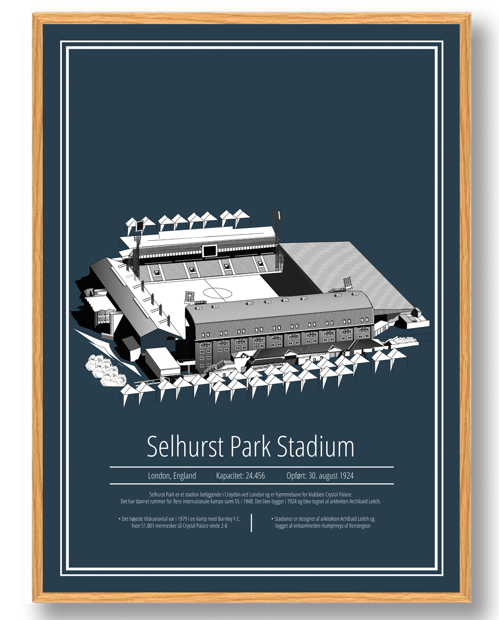 Selhurst Park Plakat – Crystal Palace Stadion 50x70 cm