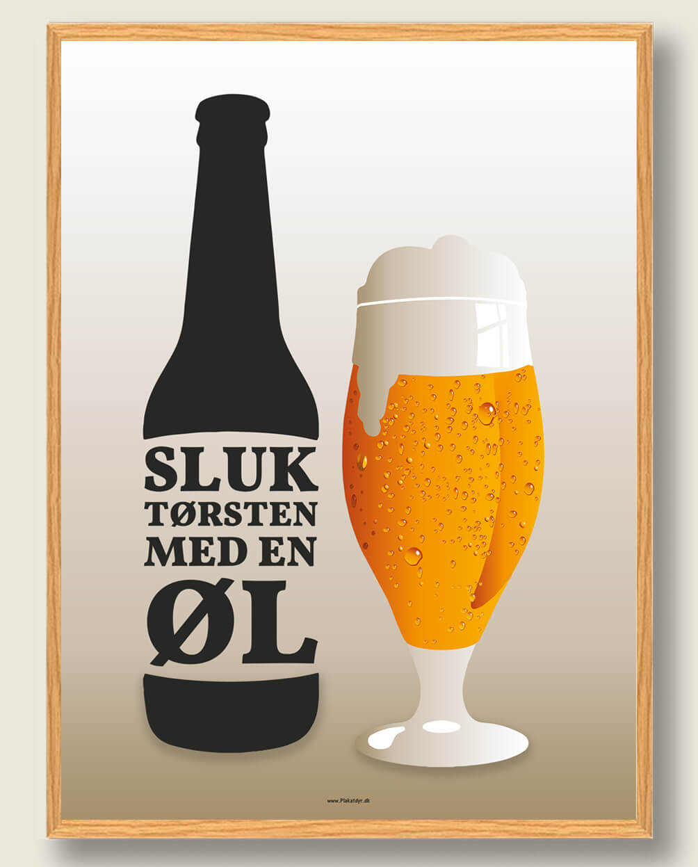 Sjov Ølplakat A4 – Perfekt til indretning og gaveidé!