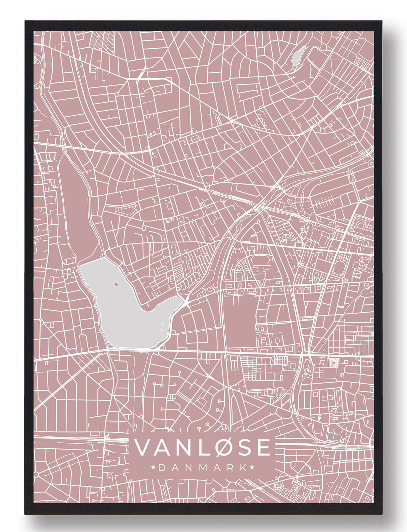 Vanløse Plakat i Rosa A4 - Giv dit hjem liv!