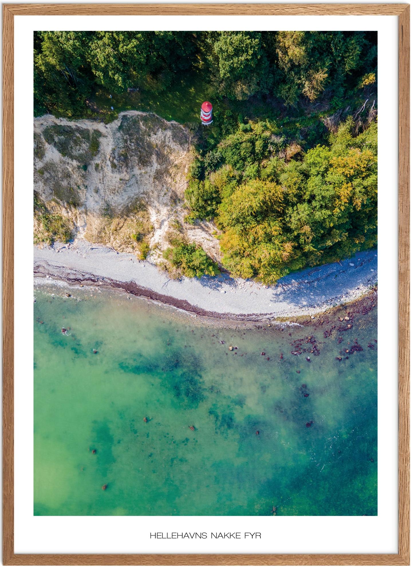 Plakat Hellehavns Nakke Fyr    Naturplakat   Recommended Products  Seguno    Plakat   Plakatsnedkeren   Drone-plakater