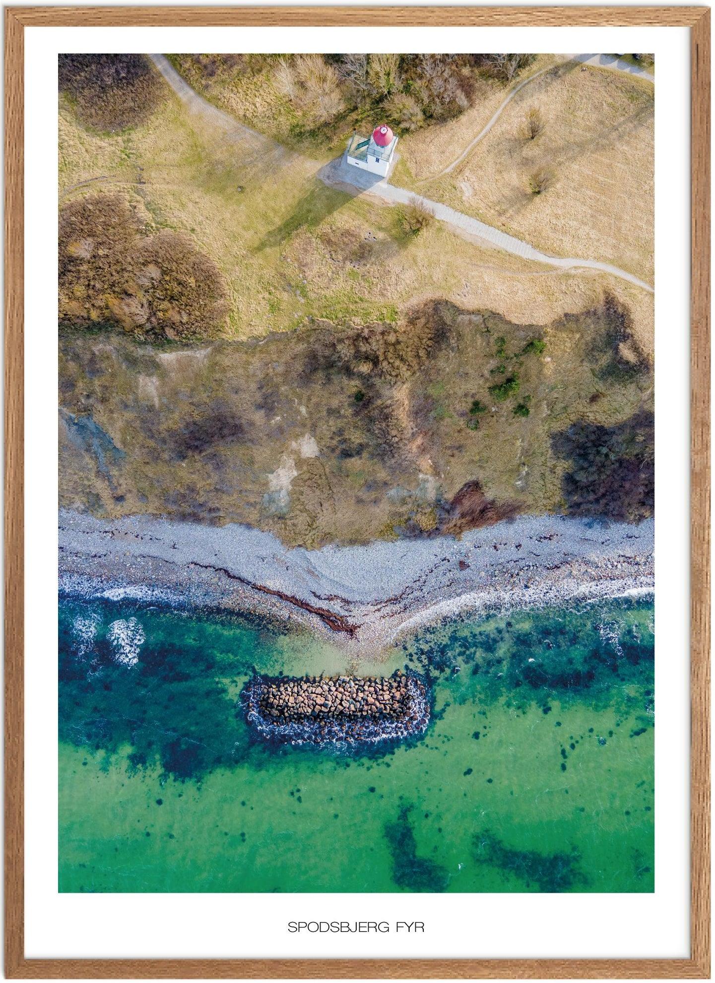 Plakat Spodsbjerg Fyr   Naturplakat   Plakater Nordsjælland   Plakat   Plakatsnedkeren   Drone-plakater