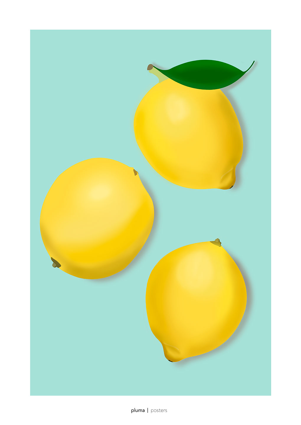 Citronskøn Plakat - Grafisk Kunst til Dit Hjem