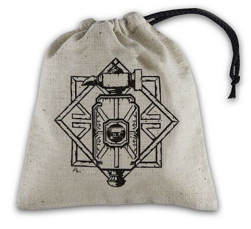 Dice Bag Dwarven Beige With Black  Terningepose  Qws-bdwa141
