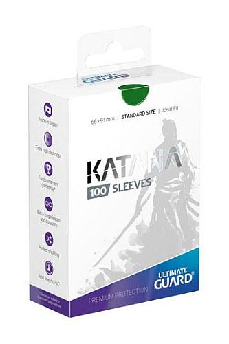 Ultimate Guard Katana Sleeves  Kortlommer  Standard Size Green  100 Sleeves