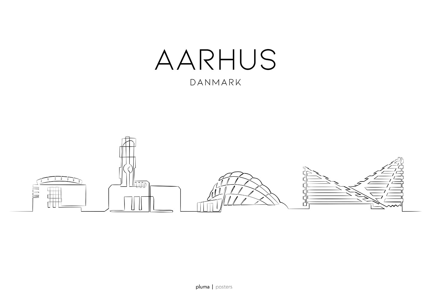 Aarhus Pluma Plakat – Moderne Kunst til Dit Hjem
