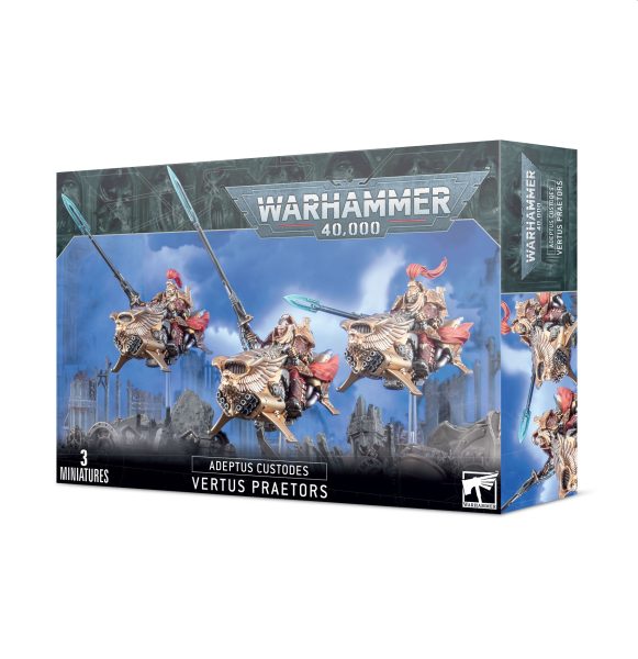 Adeptus Custodes Vertus Praetors med Dawneagle Jetbike