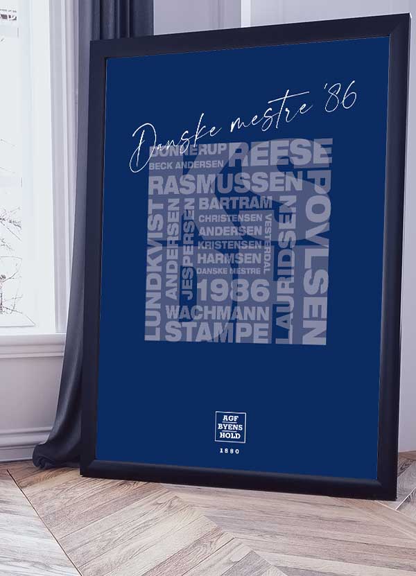 Agf Danske Mestre 1986 21   29    A4     199 -