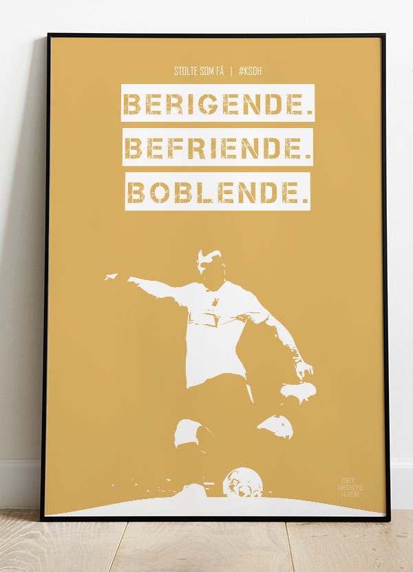 AGF KSDH Fodboldplakat - Berigende Gul A4 til 199 kr.