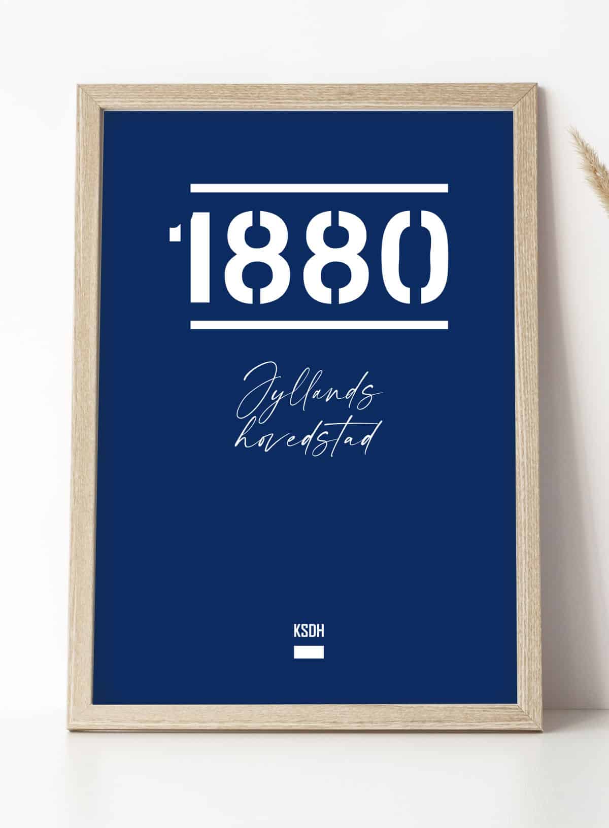 AGF Plakat 1880 - Jyllands Hovedstad A4 - Fodboldplakat