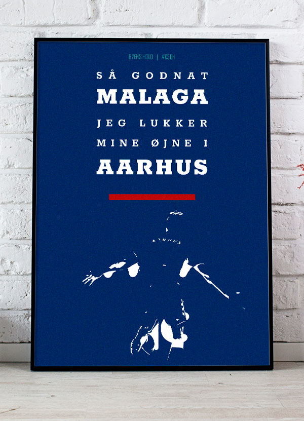 AGF Fodboldplakat – Malaga Med Spiller til Hjemmet