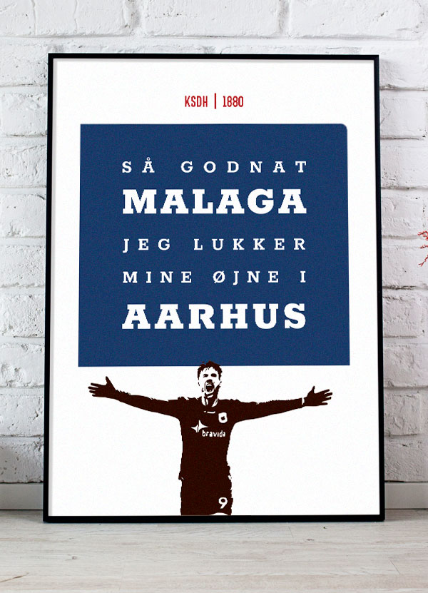AGF Plakat - Malaga Patrick Fodboldplakat til Teenager