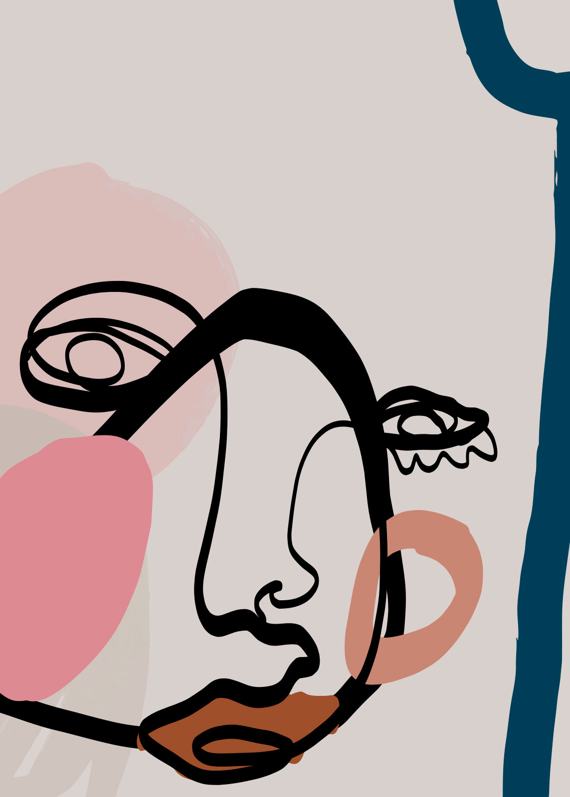 Abstrakt Kunstværk af Rikke Axelsen - Unik Illustration