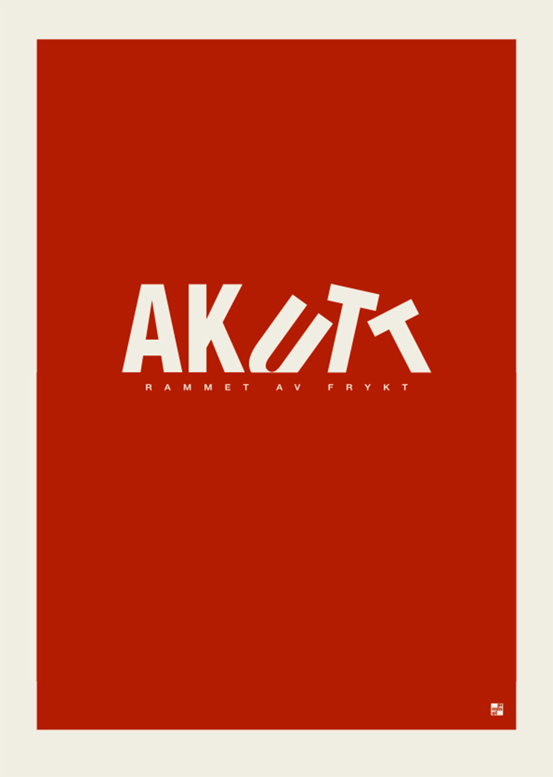 Unikt grafisk kunstværk Akutt fra Jummel Designstudio