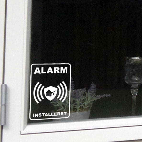 Alarmskilt Wallsticker til Døre og Vinduer – Sikkerhedstilbud!