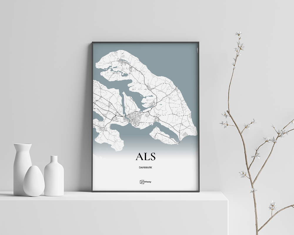 Als Bykort Plakat – Minimalistisk Vægkunst til Dit Hjem