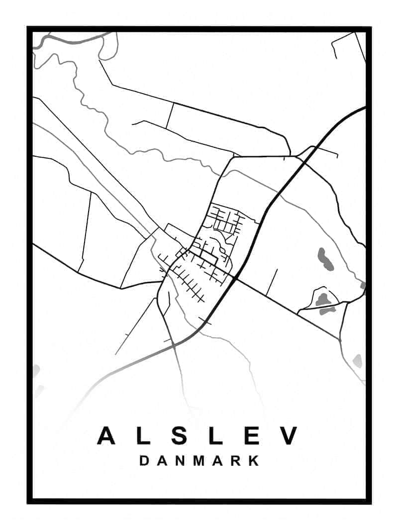 Alslev Plakat - Dekorer dit hjem med dansk stolthed!