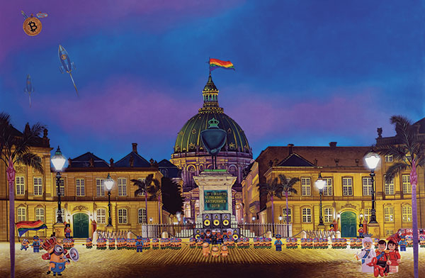 Amalienborg Pop Art Plakat – Unik Kunst til Dit Hjem!