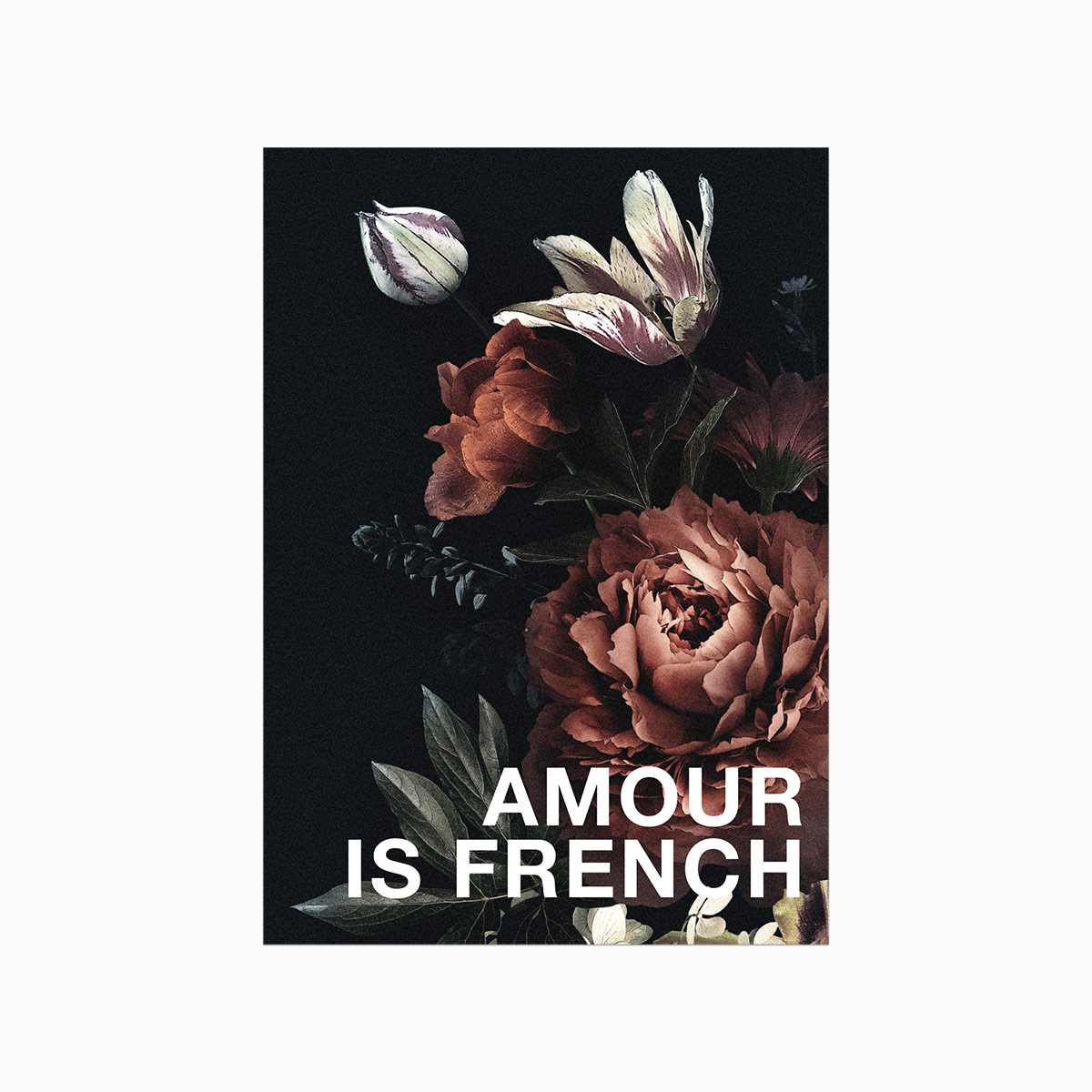 Inspirerende Plakat: Amour Is French til Dit Hjem