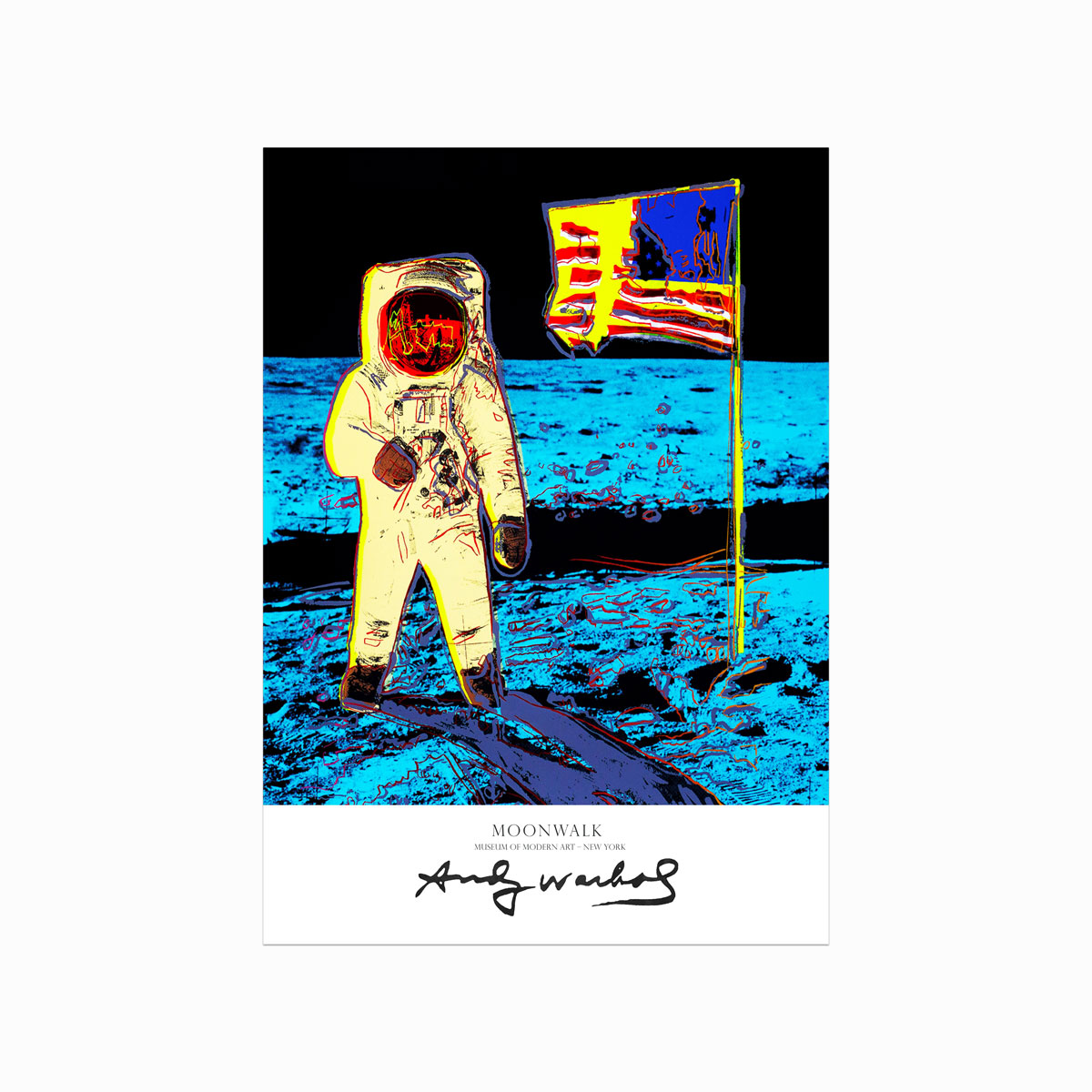 Andy Warhol Moonwalk Plakat - Unik Kunst til Dit Hjem