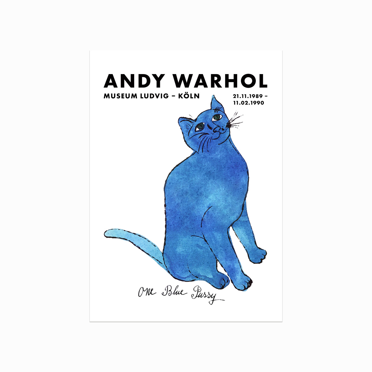 Andy Warhol Plakat – One Blue Pussy til Børneværelset