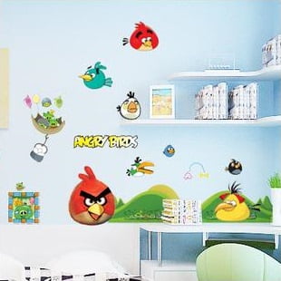 Angry Birds Vægklistermærke – Farverig dekoration til værelset!