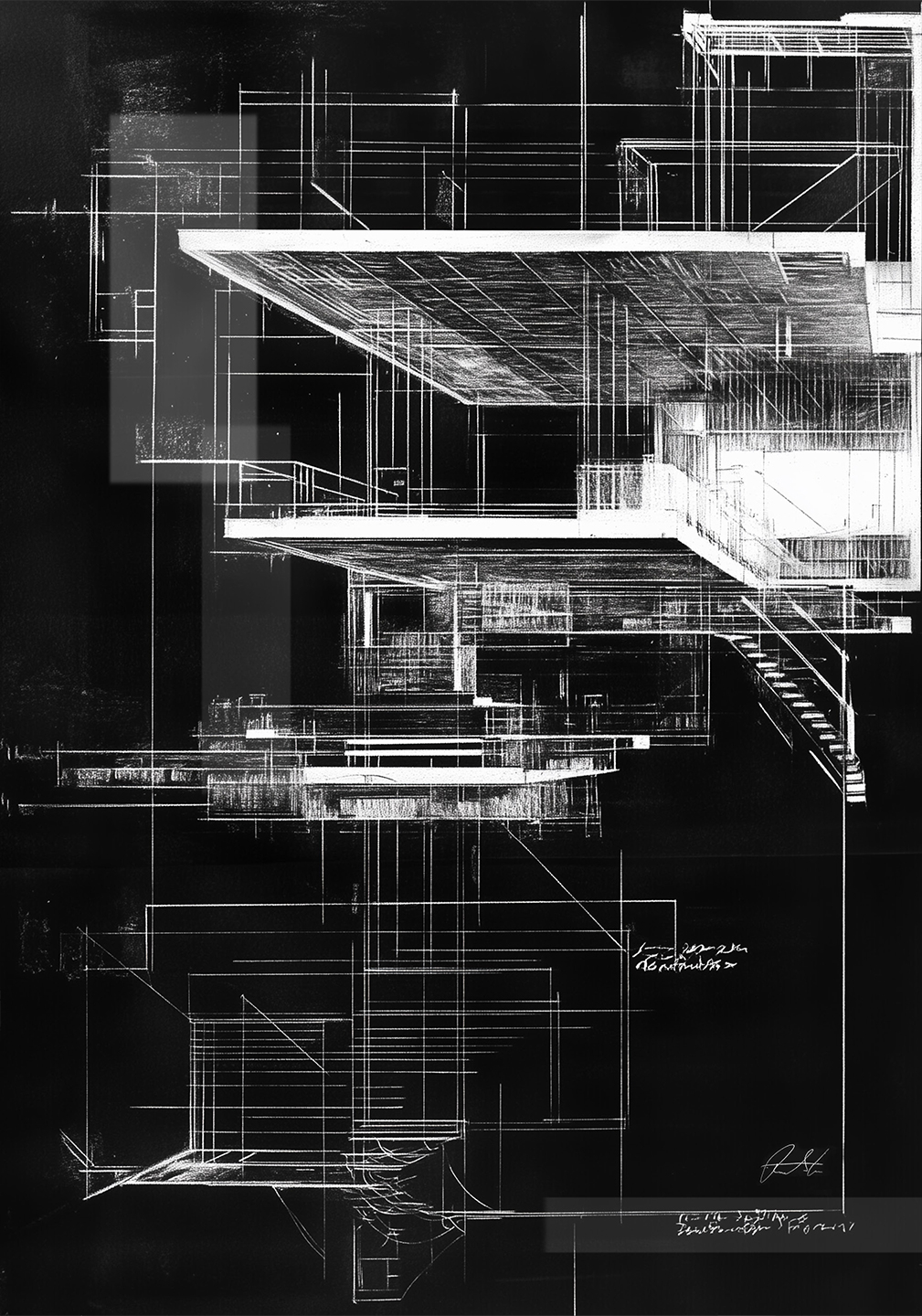 Arkitektonisk Komposition 03 – Unik Kunst af Rasmus Lassen