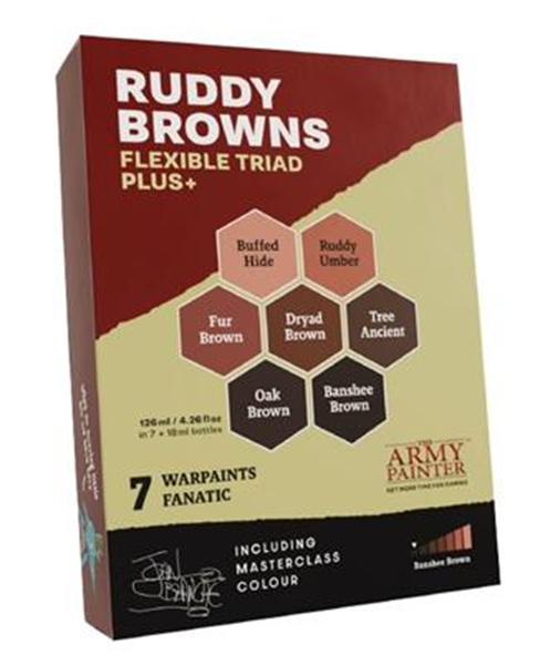 Army Painter Warpaints Fanatic: Ruddy Browns Triad Plus  Wp8089p