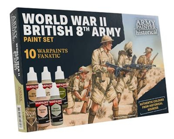 Army Painter Warpaints Historical  Warpaints Fanatic : World War   British 8th Army Paint Set Wp8113p