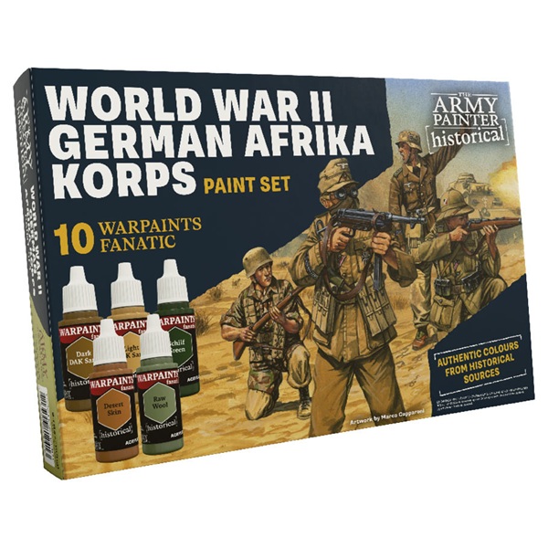Army Painter Warpaints Historical Warpaints Fanatic : Wwii German Afrika Korps Paint Set Wp8124p