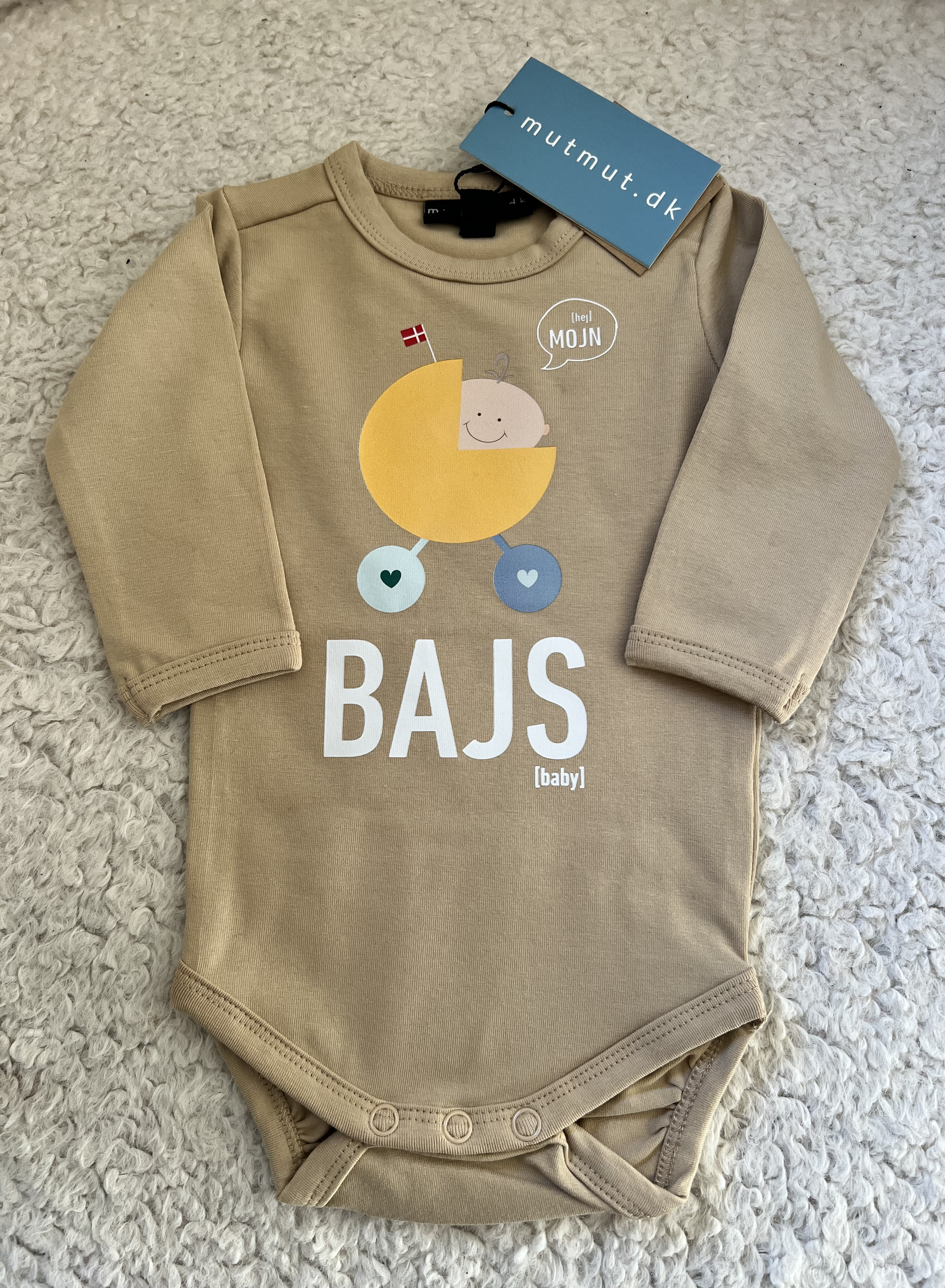 Økologisk Babybody Bajs fra Mutmut – Fantastisk Tilbud!