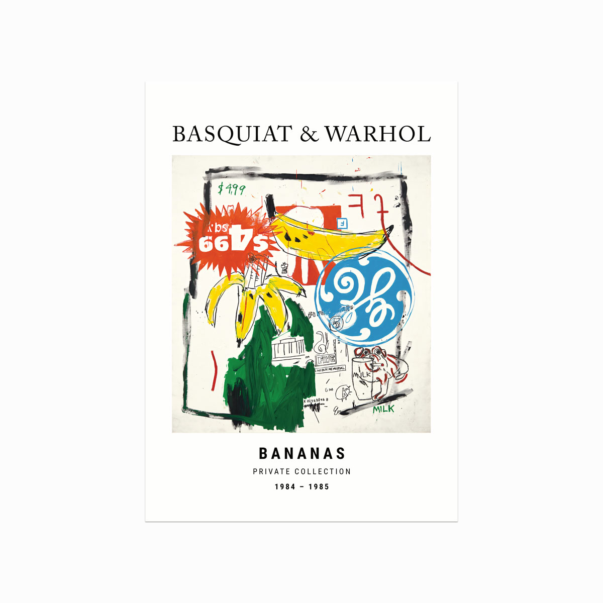 Basquiat & Warhol Plakat – Bananas til Væggen