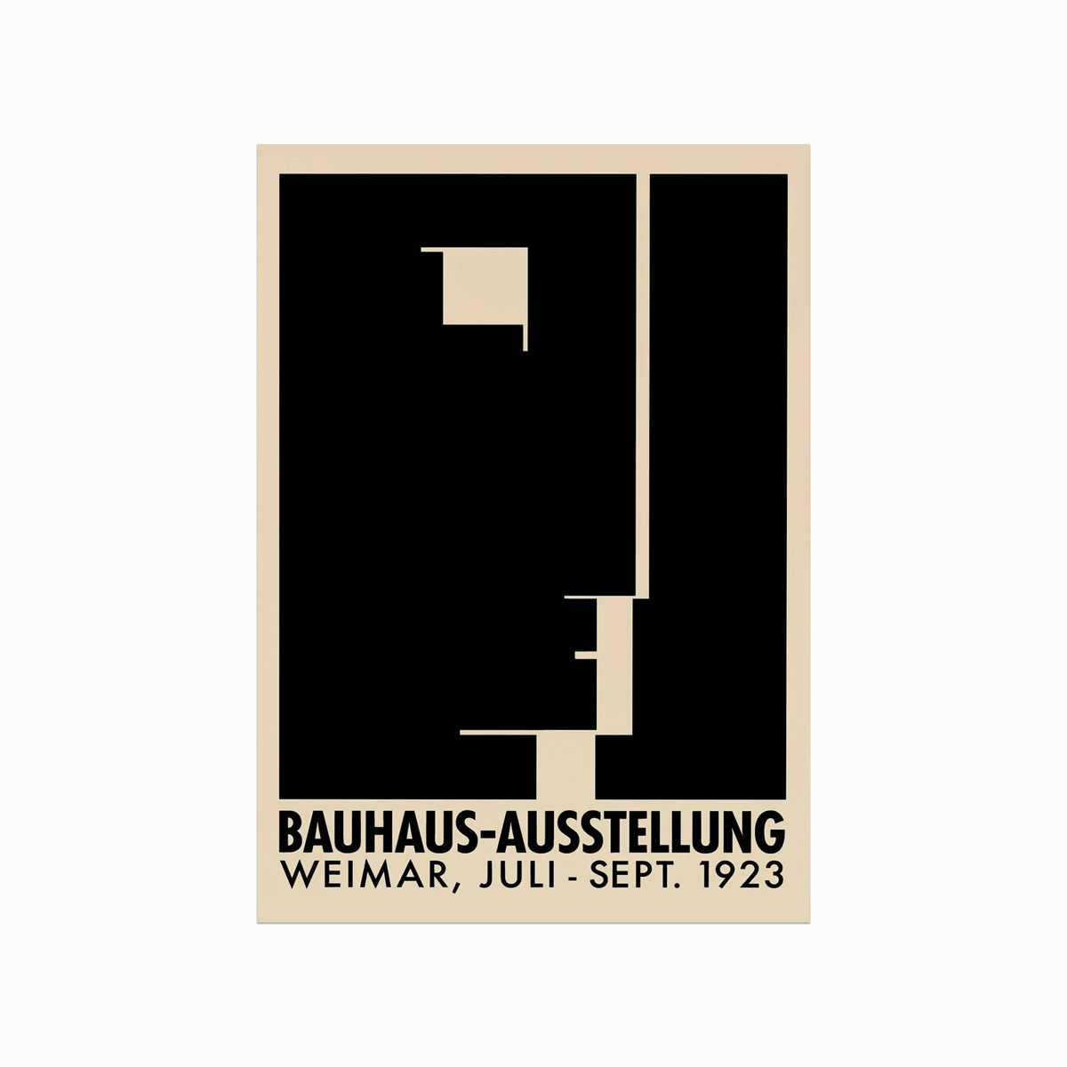 Bauhaus Plakat med Geometrisk Ansigt – Unik Kunst til Hjemmet!