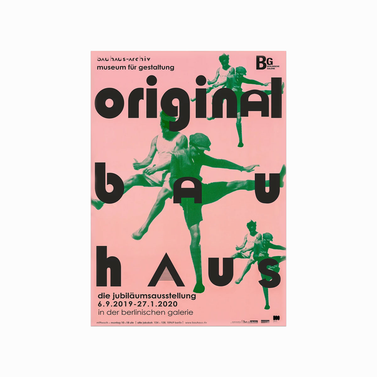 Bauhaus Plakat med Fodboldspillere – Elegant Kunst til Hjemmet