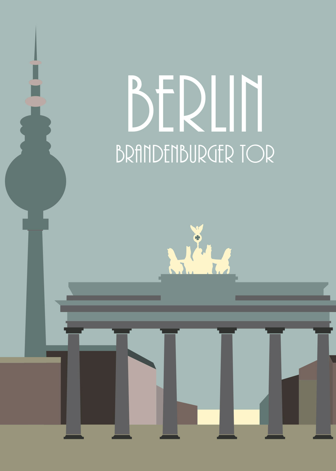 Berlin Plakat af Rikke Axelsen – Grafisk Kunst til Dit Hjem