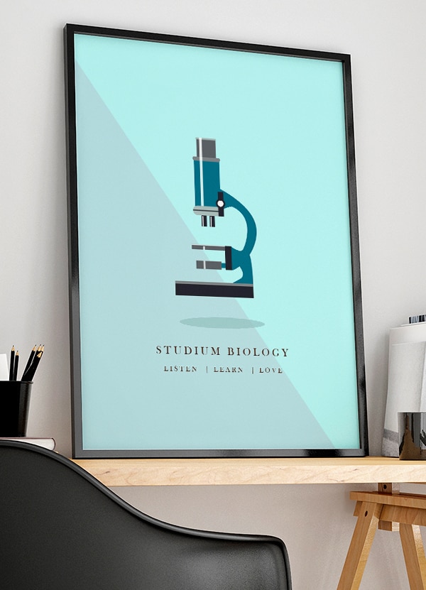 Biologistuderende plakat – Fejr dit studie! A4 størrelse