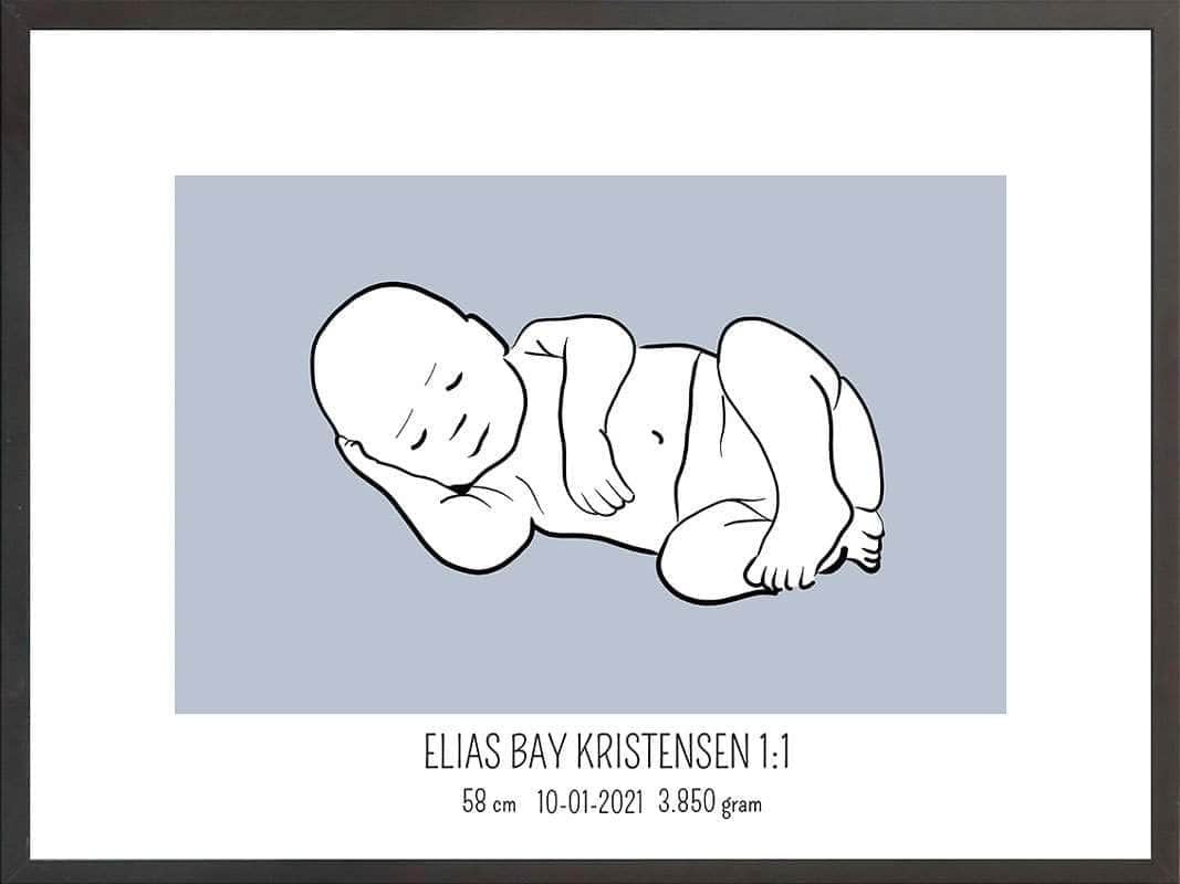 Fødselsplakat i Lyserød – Den Ideelle Gave til Nybagte Forældre