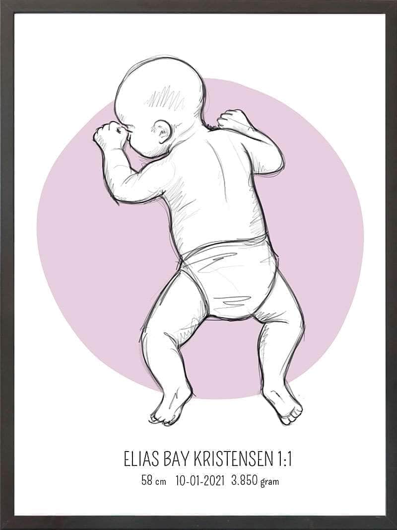 Fødselsplakat - Maven Blå fra Postersbyus til Gave