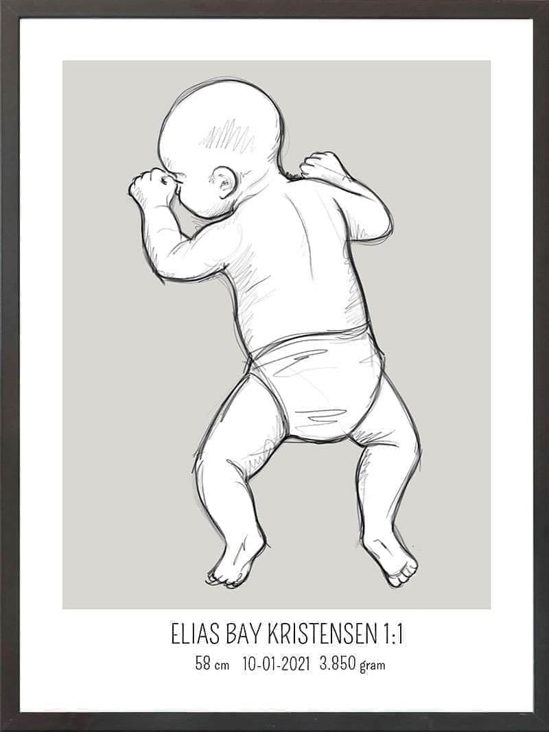 Fødselsplakat - Maven Blå fra Postersbyus