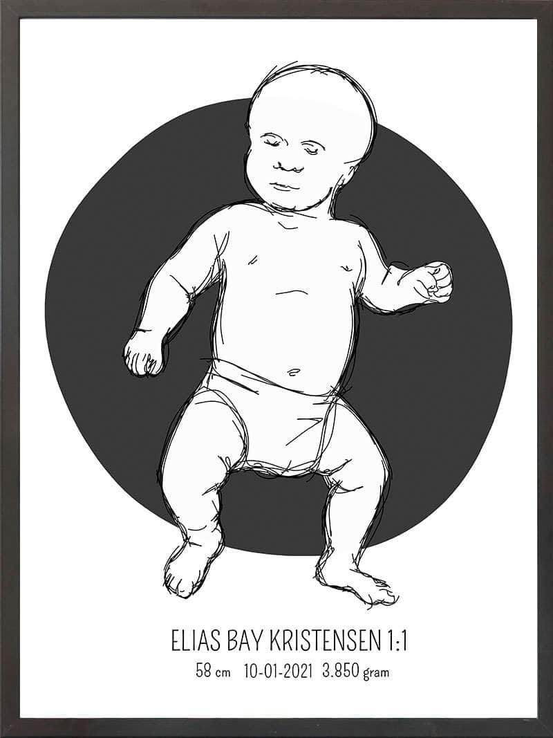 Fødselsplakat i Blå: Fejr Dit Barns Ankomst!