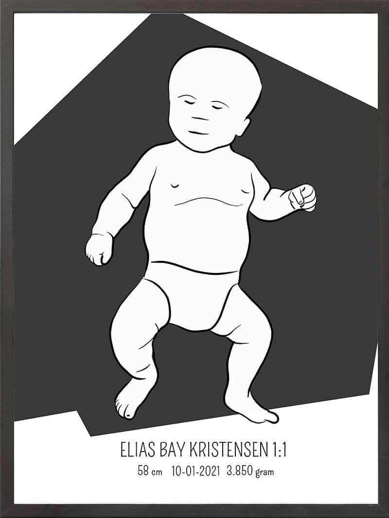 Fødselsplakat: Tumling i Lyserød - Den perfekte gave!