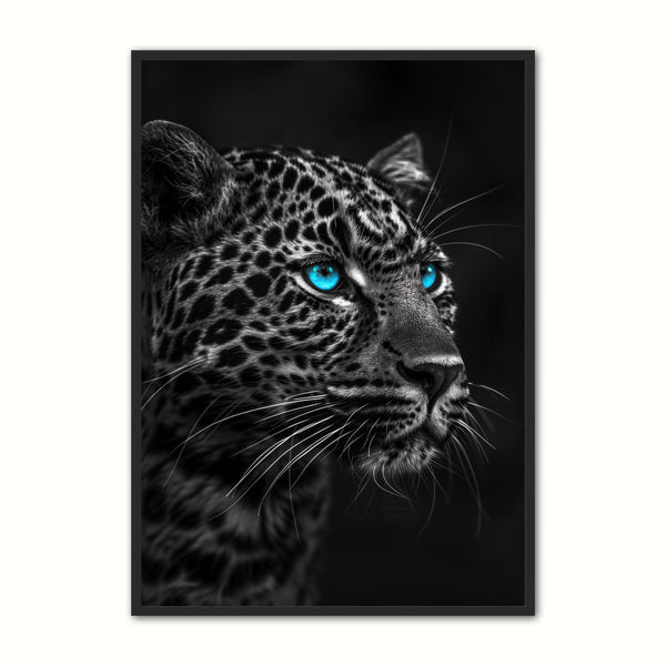 Blå Øjne Leopard Plakat – Unik Kunst til Dit Hjem!