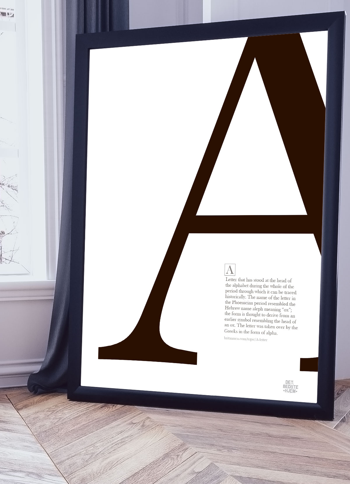Plakat med Bogstav A – Enkel og Elegant Design 21x29 cm