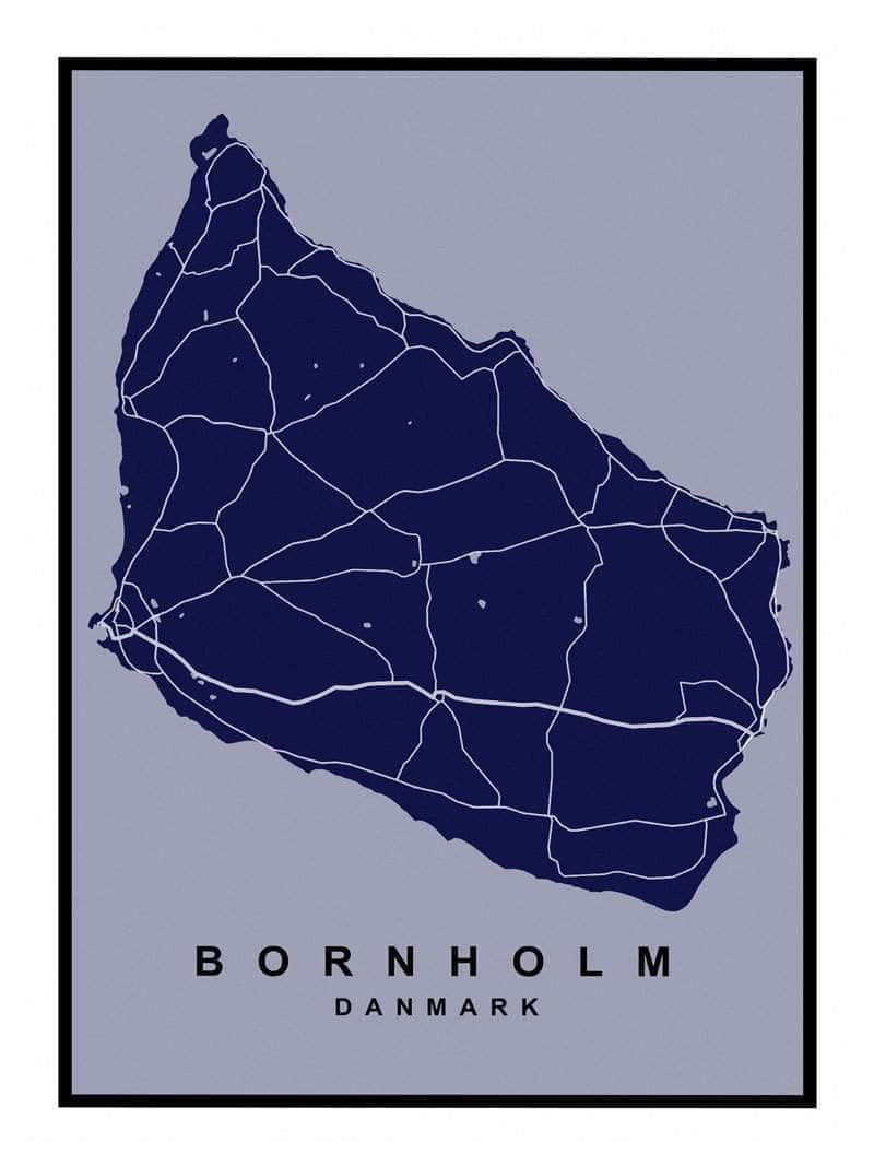 Bornholm Kortplakat – Udforsk Øens Skønhed